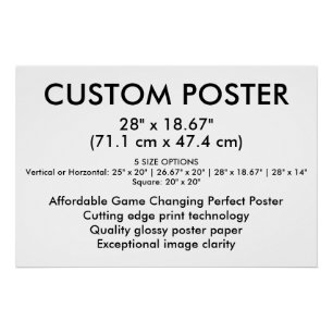 Liggend glanzende aangepaste poster 71,1 cm x 47,4