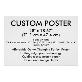 Liggend glanzende aangepaste poster 71,1 cm x 47,4