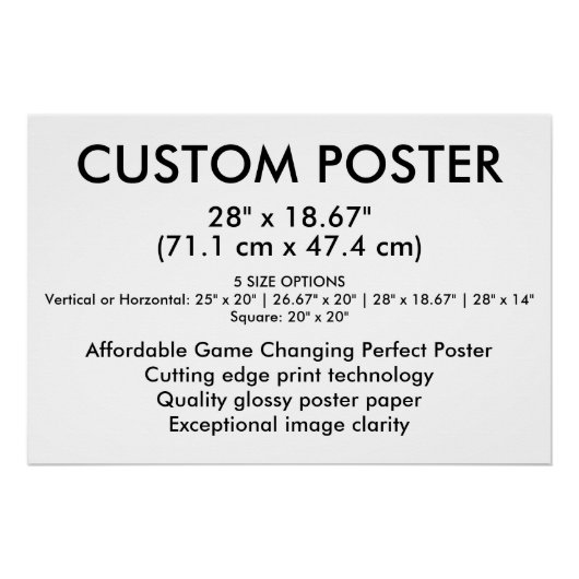 Liggend glanzende aangepaste poster 71,1 cm x 47,4 (Voorkant)