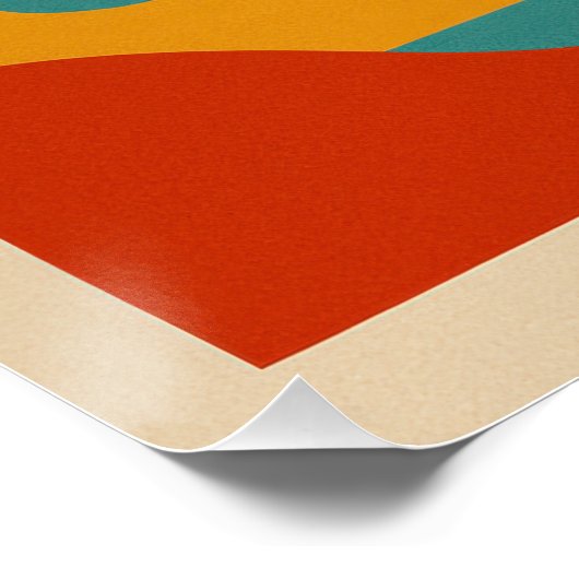 Liggend steometrisch profiel perfect poster (Hoek)