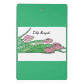 Liggend tulpenboeket mini klembord (Achterkant)