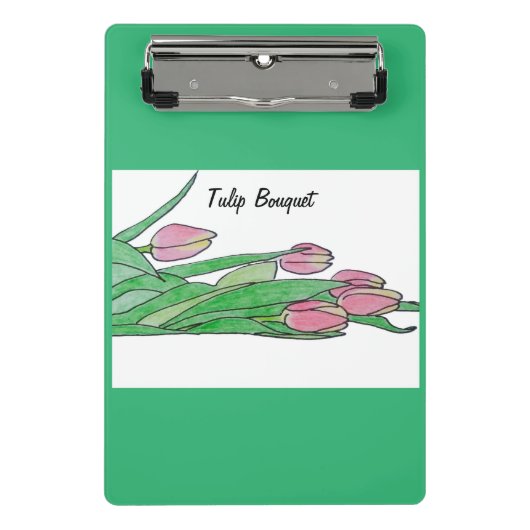 Liggend tulpenboeket mini klembord (Voorkant)