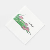 Liggend tulpenboeket servet (Hoek)