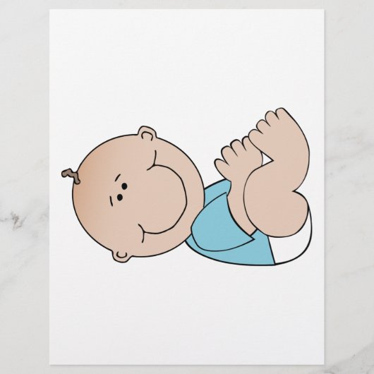 Liggende babyjongen flyer (Voorkant)