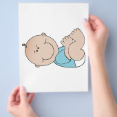 Liggende babyjongen flyer (Hand)