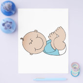 Liggende babyjongen flyer (Enkel)