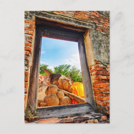 Liggende Boeddha, Ayutthaya Briefkaart (Voorkant)