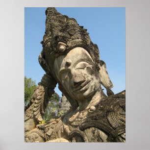 Liggende Boeddha ... Nong Khai, Isan, Thailand Poster