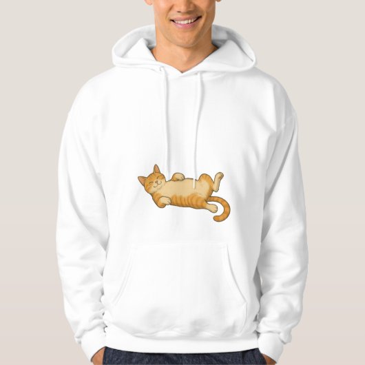 Liggende Kat Hoodie (Voorkant)