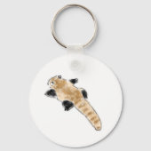 Liggende Rode Panda Sploot Potloodtekening Sleutelhanger (Voorkant)