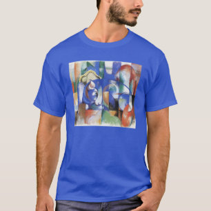 Liggende Stier van Franz Marc, Vintage Cubisme Kun T-shirt