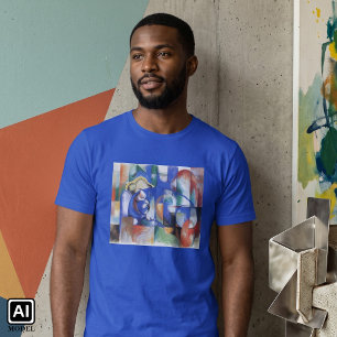 Liggende Stier van Franz Marc, Vintage Cubisme Kun T-shirt