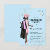 Ligh Blue Start College Afstuderen Kaart (Voorkant / Achterkant)