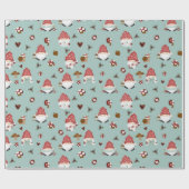 Ligh Green Scandinadic Kerstgnomen Cadeaupapier (Vlak)