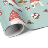 Ligh Green Scandinadic Kerstgnomen Cadeaupapier (Rol Hoek)