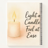 Light a Candle, Feel at Ease" Serenity Notitieboek (Achterkant)