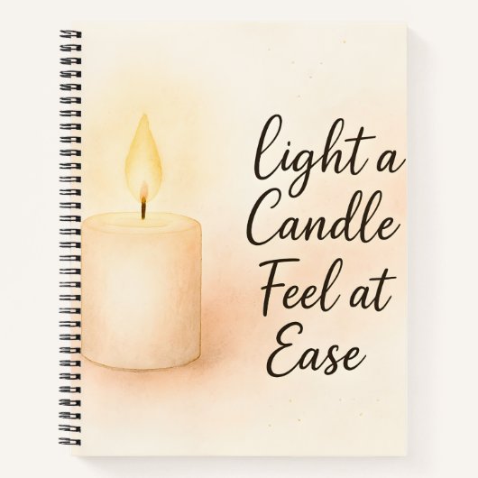 Light a Candle, Feel at Ease" Serenity Notitieboek (Voorkant)