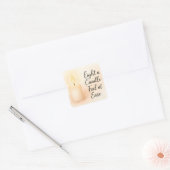 Light a Candle Feel at Ease Vierkante Sticker (Envelop)
