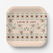 Light Abriot and Green Elegant Designer Square Papieren Bordje (Voorkant)