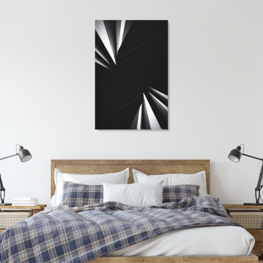 Light Abyss Geometry Canvas Afdruk (Insitu (Slaapkamer))