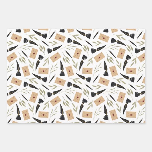 Light Academia Inpakpapier Vel (Voorkant 3)