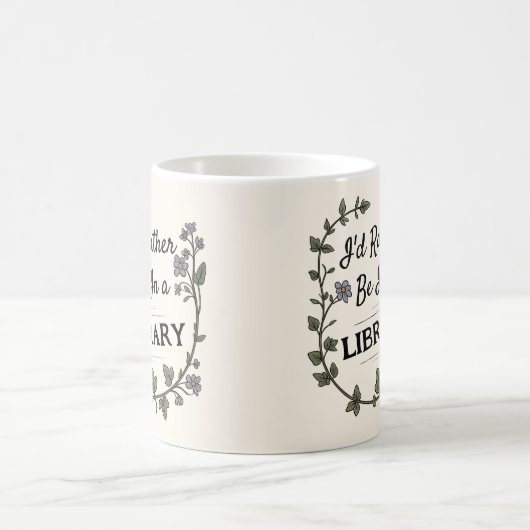 Light Academia Rather be in Libray book lover gift Koffiemok (Center)