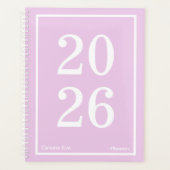 Light Amethyst Purple Big Year Large Planner (Voorkant)