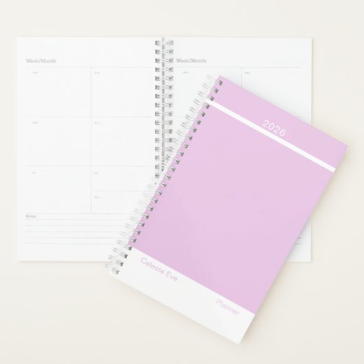 Light Amethyst Purple Modern Small Planner (Display)