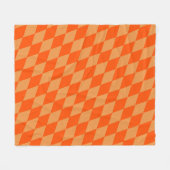 Light and Dark Orange Harlequin Diamonds Checkers  Fleece Deken (Voorkant (Horizontaal))