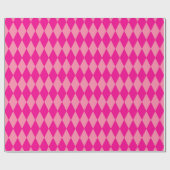 Light and Dark Pink Harlequin Diamonds Checkers Cadeaupapier (Vlak)
