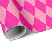 Light and Dark Pink Harlequin Diamonds Checkers Cadeaupapier (Rol Hoek)