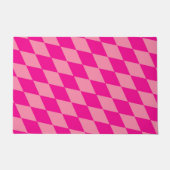 Light and Dark Pink Harlequin Diamonds Checkers Deurmat (Voorkant)