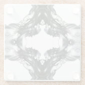 Light and Darkness Abstract Black White Fluid Art Glazen Onderzetter (Achterkant)