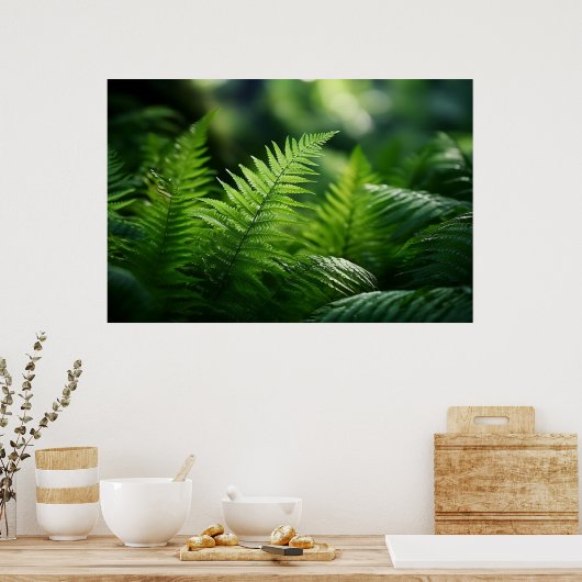Light and Ferns  Poster (Keuken)