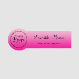 Light and Hot Pink Gradient Logo Name Title Naamplaatje