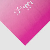 Light and Hot Pink Ombre Happy Birthday Tissuepapier (Detail)