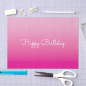 Light and Hot Pink Ombre Happy Birthday Tissuepapier (Craft)