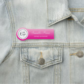 Light and Hot Pink Ombre Logo Name Title Naamplaatje (In situ)