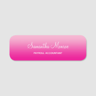Light and Hot Pink Ombre Name Title Naamplaatje