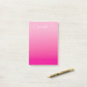 Light and Hot Pink Ombre Post-it® Notes (Op bureau)