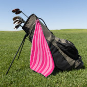 Light and Hot Pink Stylish Stripes Pattern Design Golfhanddoek (Groen)