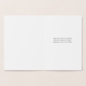 Light and Love Menorah Hanukkah Folie Kaart (Binnen)