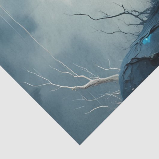 Light and Shadow Goddess Duality Fantasy Decoupage Tissuepapier (Detail)