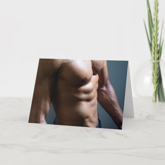 Light and Shadow Hot Guy Greetings Card Kaart (Voorkant)