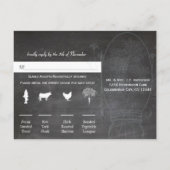 Light Aqua Blue Mason Jar Chalkboard Weddenschap Briefkaart (Achterkant)