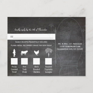 Light Aqua Blue Mason Jar Chalkboard Weddenschap Briefkaart
