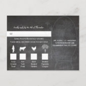 Light Aqua Blue Mason Jar Chalkboard Weddenschap Briefkaart (Achterkant)