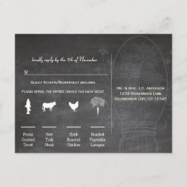 Light Aqua Blue Mason Jar Chalkboard Weddenschap Briefkaart