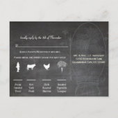 Light Aqua Blue Mason Jar Chalkboard Weddenschap Briefkaart (Achterkant)