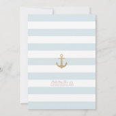 Light Aqua Blue Nautical Rehearsal Dinner Invite Kaart (Achterkant)